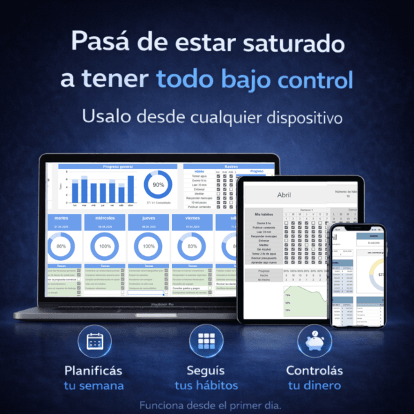 Tracker de hábitos diarios en Google Sheets - Sistema FOCO